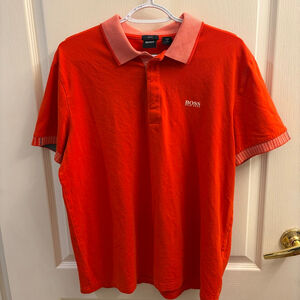 Hugo Boss Slim Fit Orange Polo Shirt